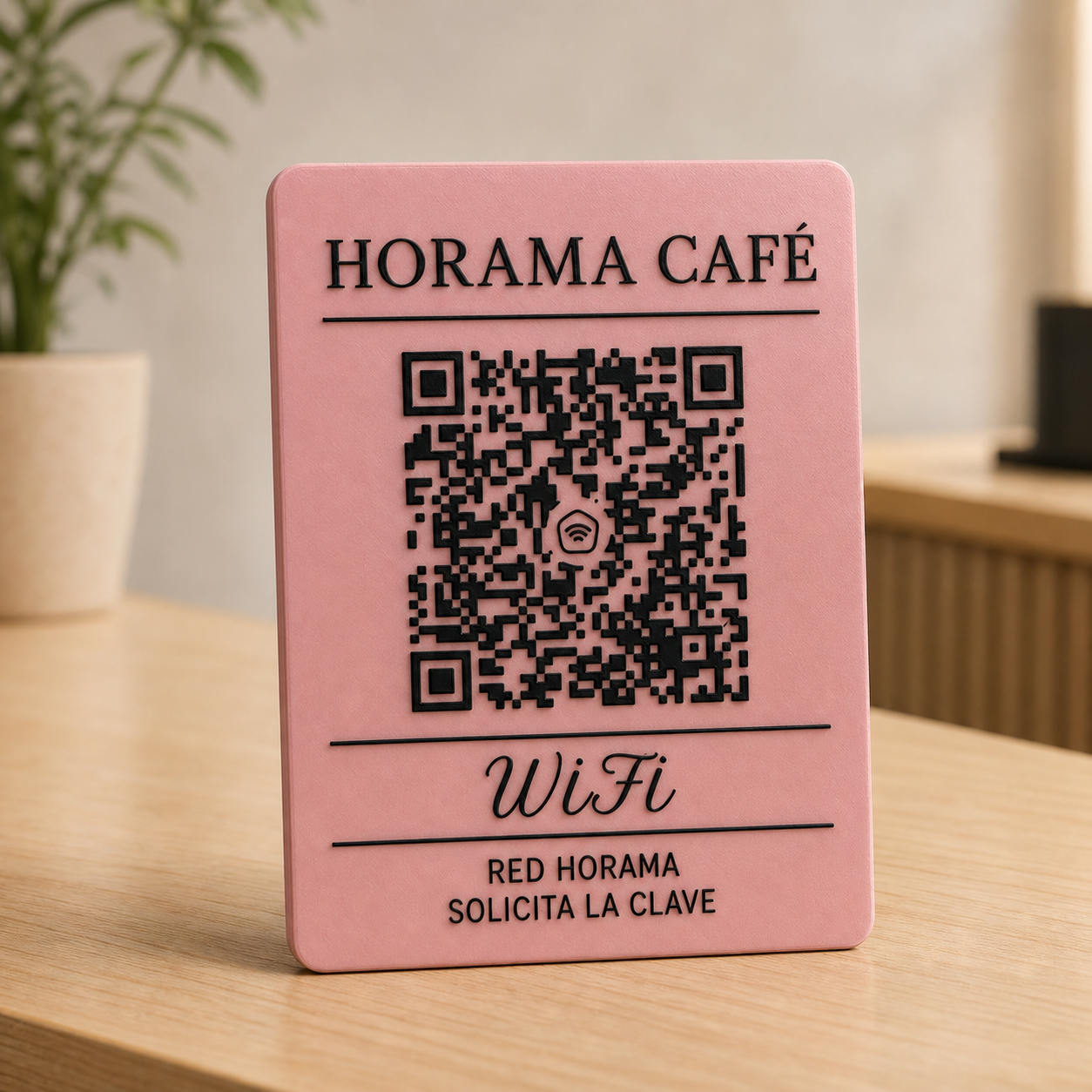 Letrero WiFi QR Personalizado – Estándar