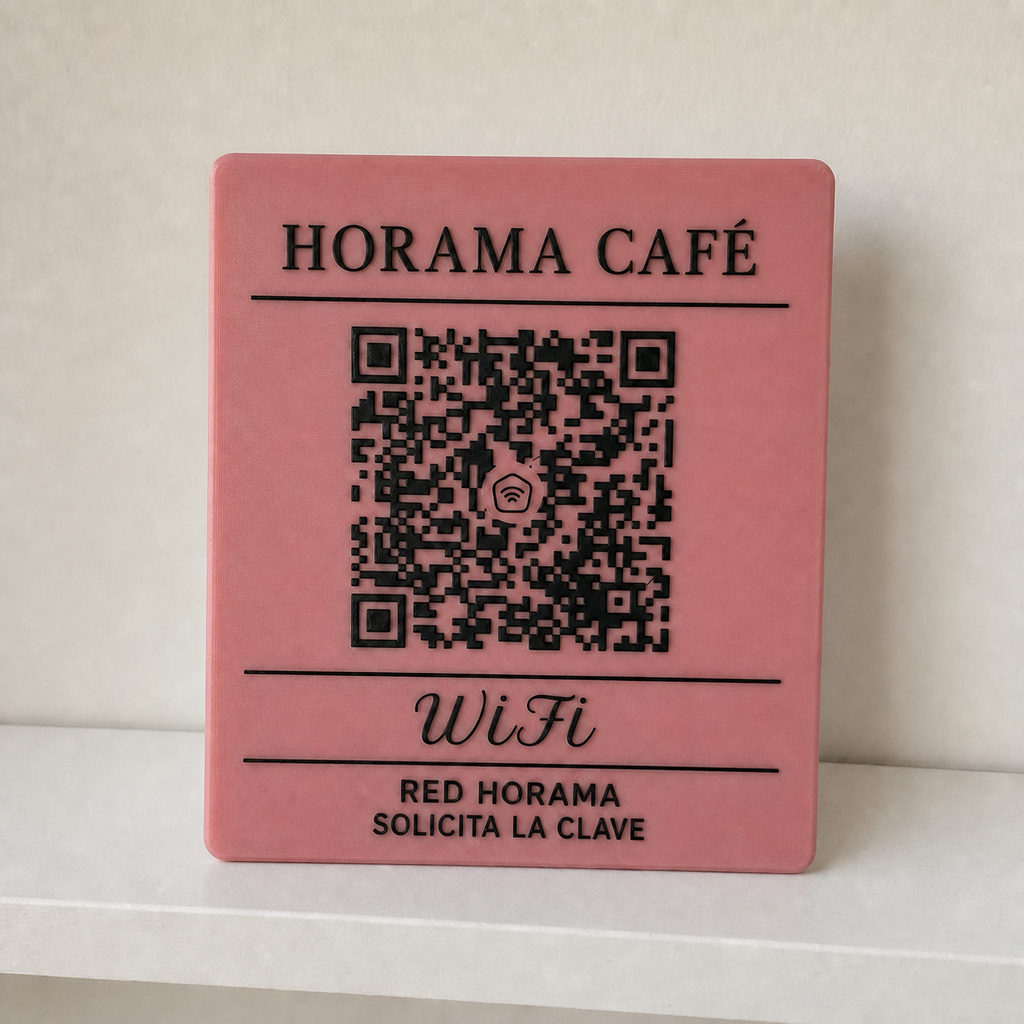 Letrero WiFi QR Personalizado – Estándar